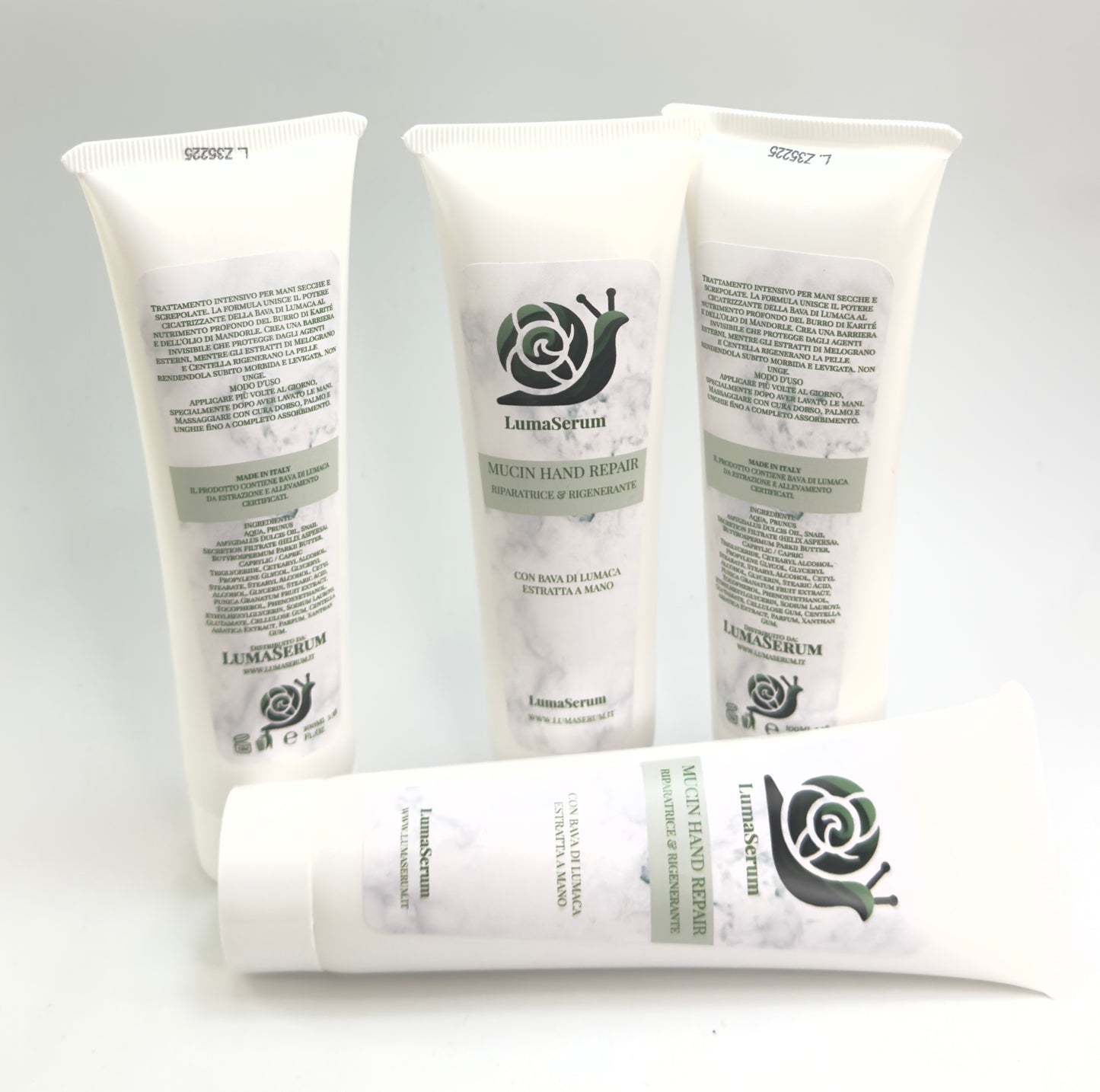 Mucin Hand Repair con Centella Asiatica, Vitamina E, Melograno e Burro di Karité