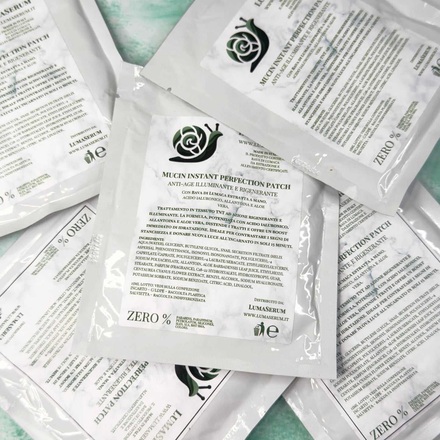 Mucin Instant Perfection Patch con Aloe, Allantoina, Acido Ialuronico e Fiordaliso