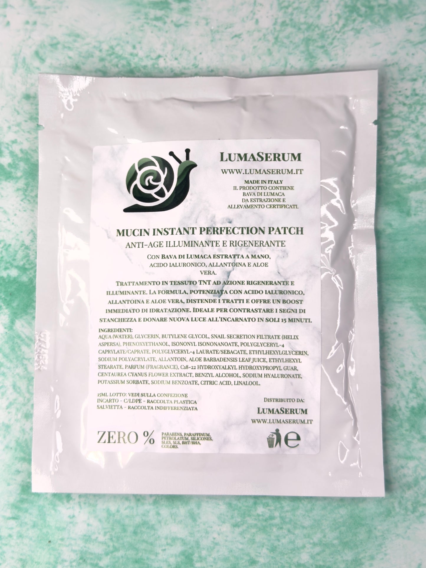 Mucin Instant Perfection Patch con Aloe, Allantoina, Acido Ialuronico e Fiordaliso