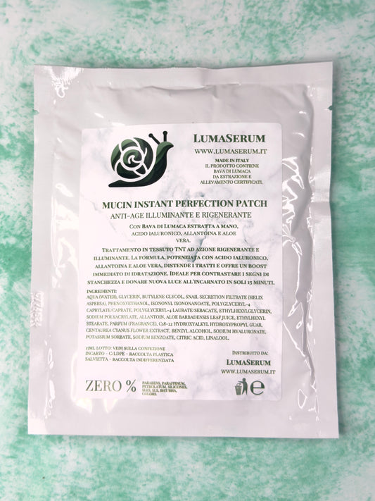 Mucin Instant Perfection Patch con Aloe, Allantoina, Acido Ialuronico e Fiordaliso