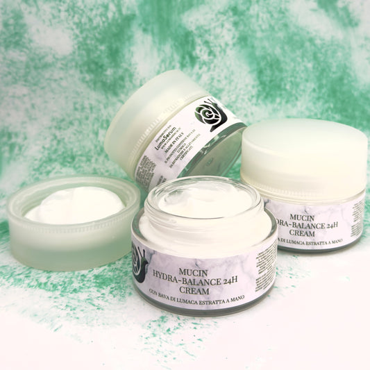 Mucin Hydra-Balance 24H Cream con Centella Asiatica, Vitamina E, Ippocastano e Acido Ialuronico