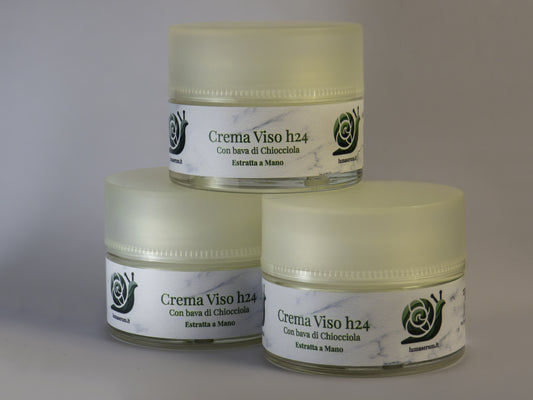 Crema Viso con Bava di Lumaca estratta a mano, Acido Ialuronico, Elastina, Vitamina E e Centella Asiatica