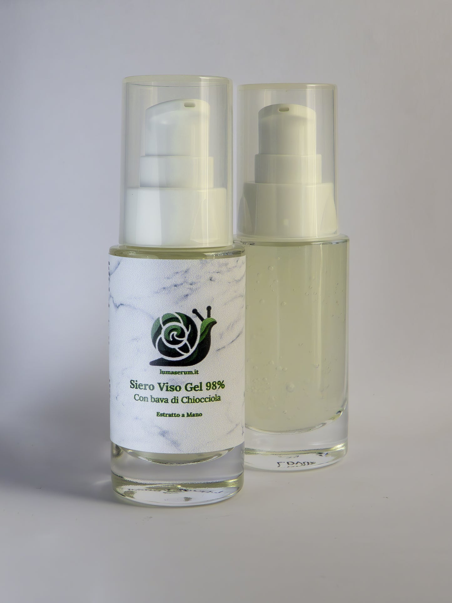Siero Viso Gel 98% a base di  Bava di Lumaca, Acido Ialuronico e Aloe Vera